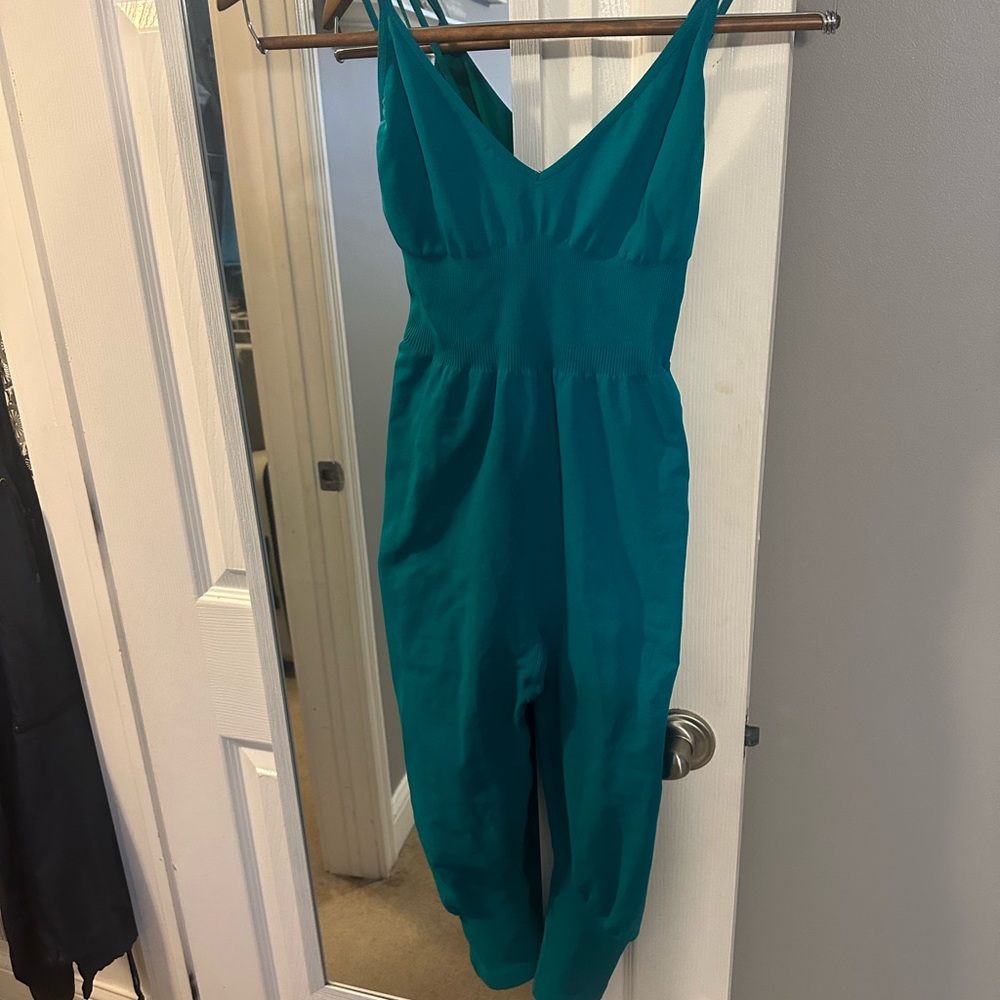 Free People Teal Jumpsuit